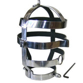 Steel Head Cage With Mouth Hole Male Chastity